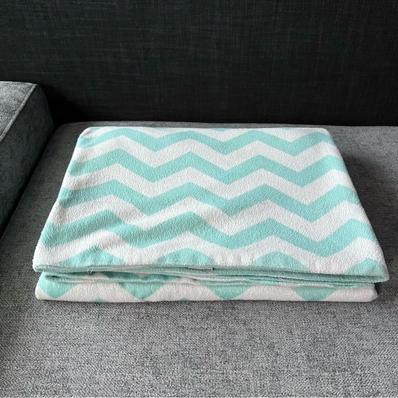 Teal Chevron Throw - Picture 3 of 5